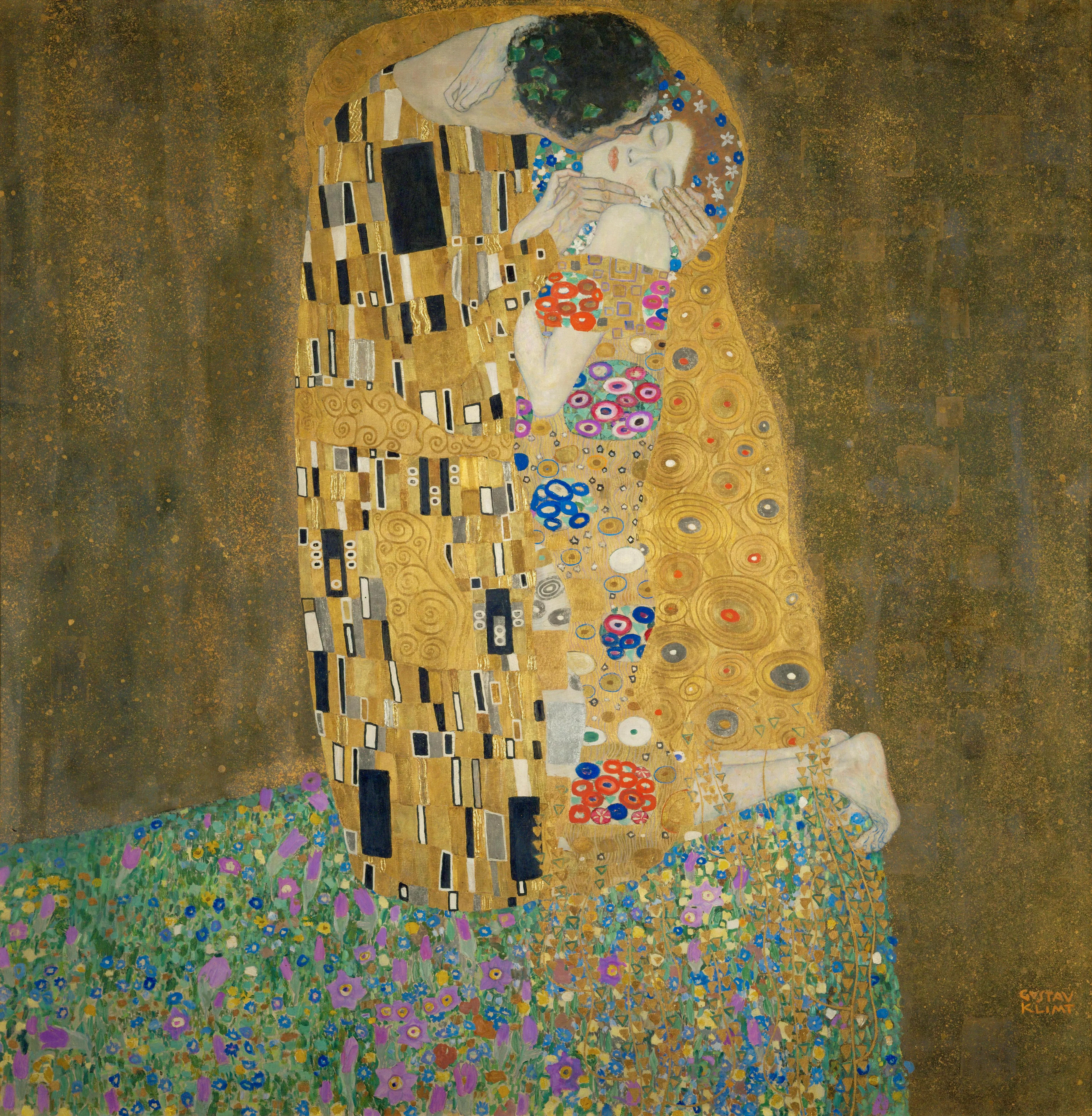 El beso y la superficie viva de Klimt