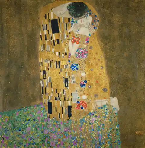El beso y la superficie viva de Klimt