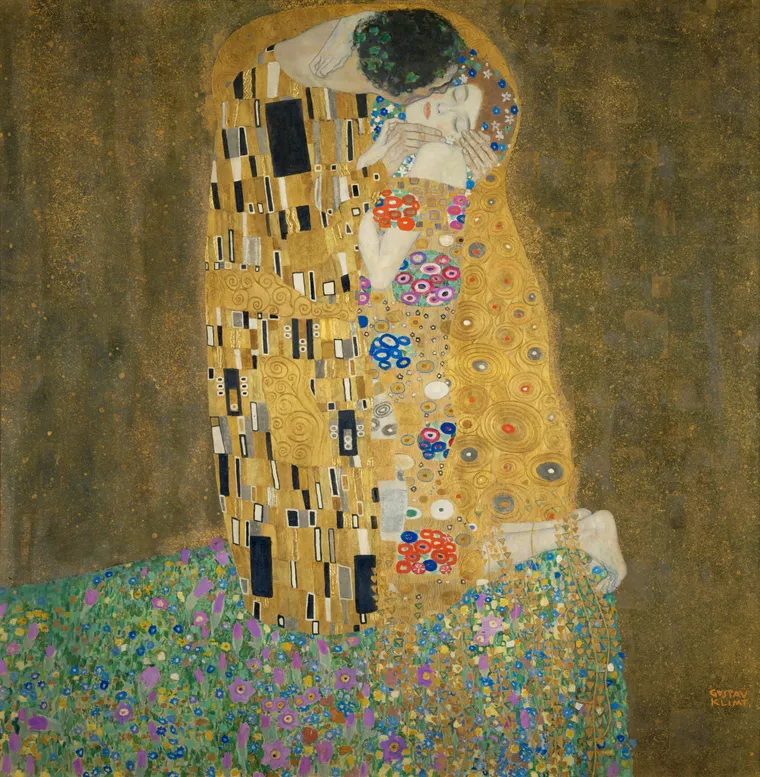 El beso y la superficie viva de Klimt
